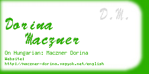 dorina maczner business card